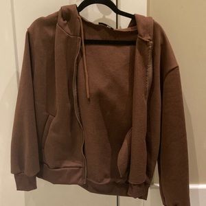 Brown Zip up
